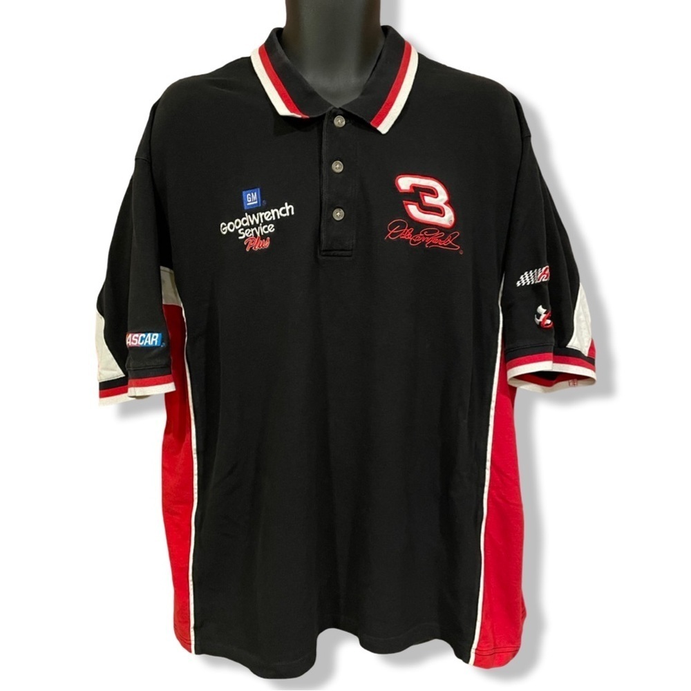 Vintage 90s Nascar Dale Earnhardt Embroidered Polo Shirt